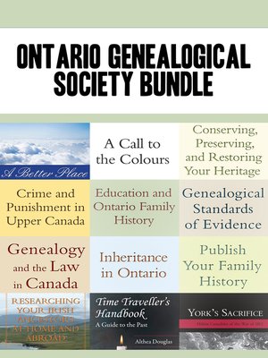 Ontario Genealogical Society 12-Book Bundle - ebook